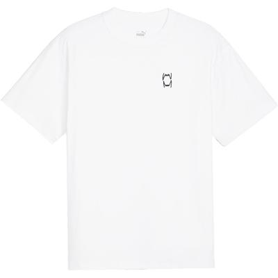 Logo Design Casual Sports Round Neck Short Sleeve T-Shirt Men Tops White 623058-06