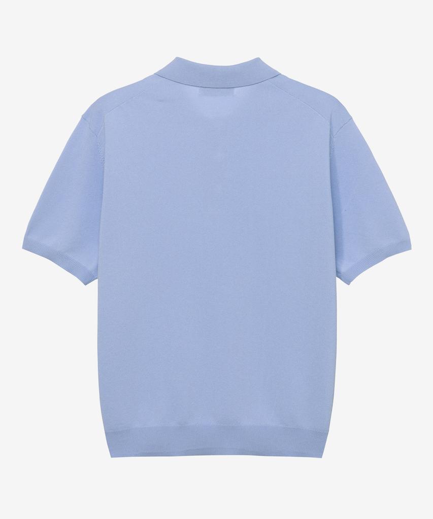 MINDBRIDGE [Couture] Collared Semi-Overfit Minimal Short Sleeve Knit - 2 Colors