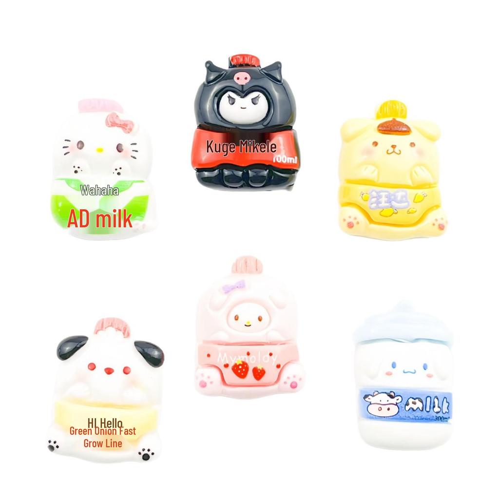 Cute Cartoon Animal Resin Accessories: DIY Phone Case, Hair Clip, Drink Bottle, Fridge Magnet, Luggage Decor.