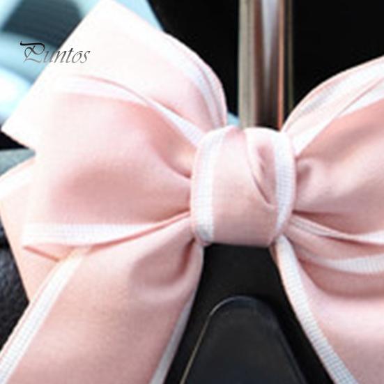 Car Headrest Hooks Purse Bag Hangers Universal Easy Installation Cute Bow Design Storage Hooks Auto Interior Decoration