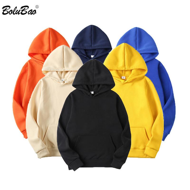 Men's and women's 18-color hooded sweater Men's solid-color sweater Men's long-sleeved pocket pullover sweater