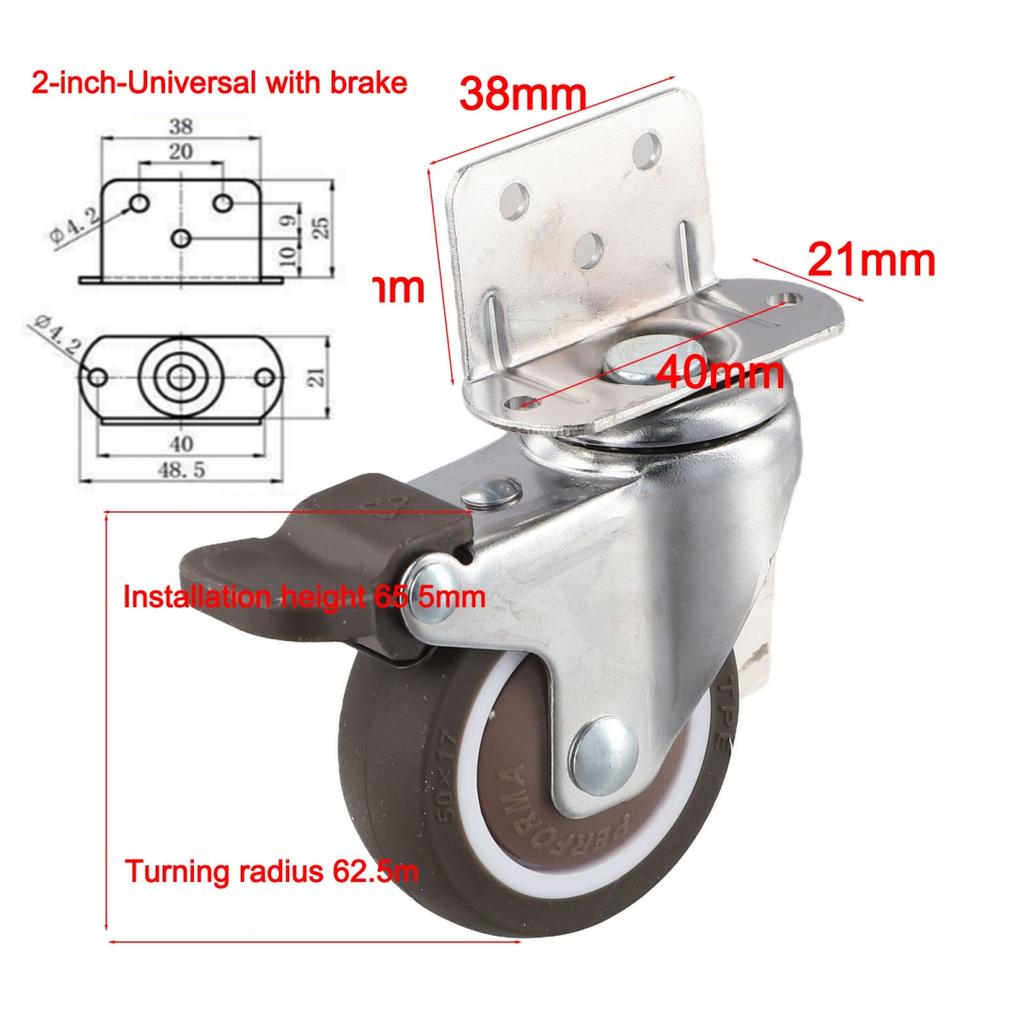 Noise Mute Swivel Wheels for Heavy Duty Furniture Chair Crib 1pcs