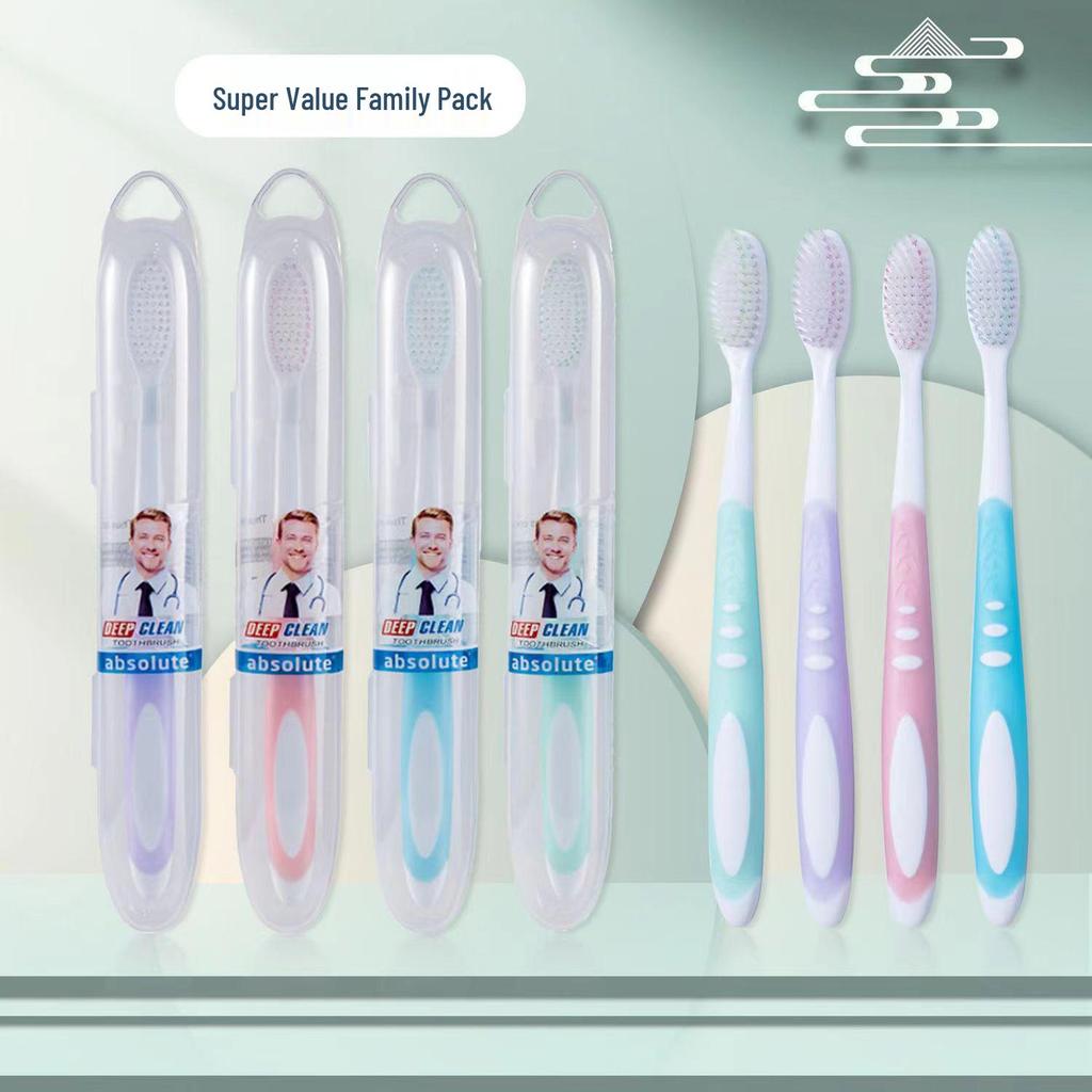 American X-brush Soft Bristle Adult Toothbrush with Independent Packaging for Travel