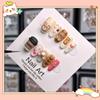 Coffee Bear Cartoon Cup Handmade Wearable Nail Piece Gentle Childrens Pattern