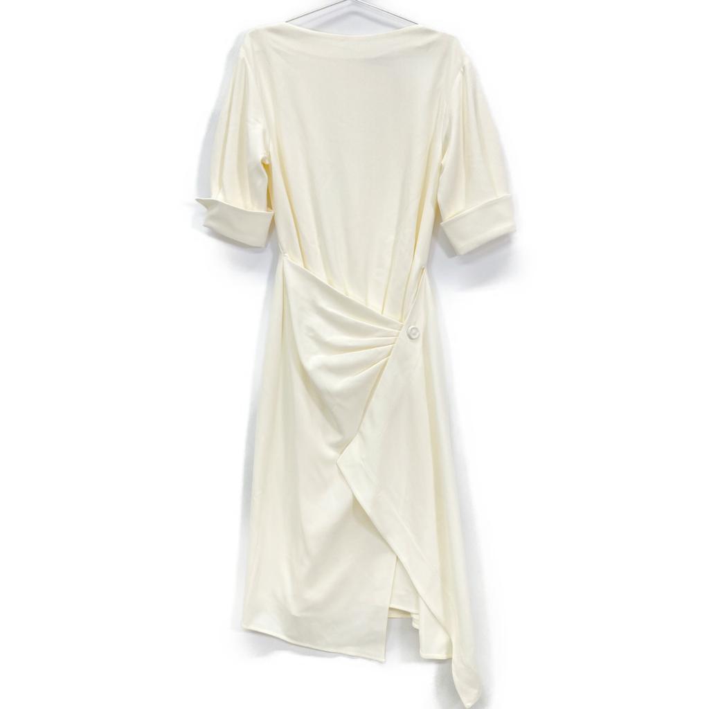 Proenza Schouler R2513011B Ivory Midi-Length Bateau Neck Dress Dress 2 IvoryUsed