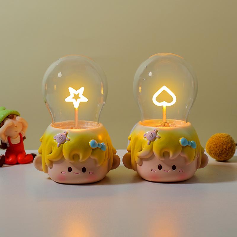 Creative Children's USB Light Bulb Night Light - Fun Bedroom Desk Ornament & Birthday Gift