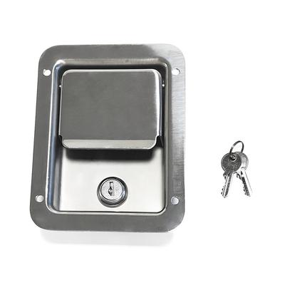 Polished Stainless Steel Toggle Latch RV Camper-Trailer Pull Type Panel Door Lock Paddle Handle Key Lock