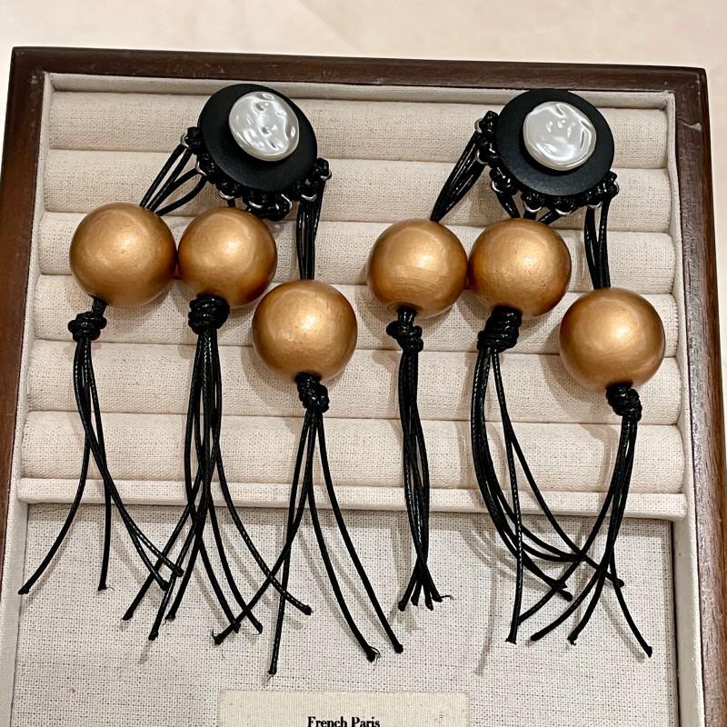 Vintage Black Series Stud Earrings 925 Silver Needle Minimalist High-End Personality Accessories for Women