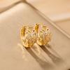 2024 European & American Style Full Diamond Butterfly Earrings: Elegant Women's Light Luxury Studs