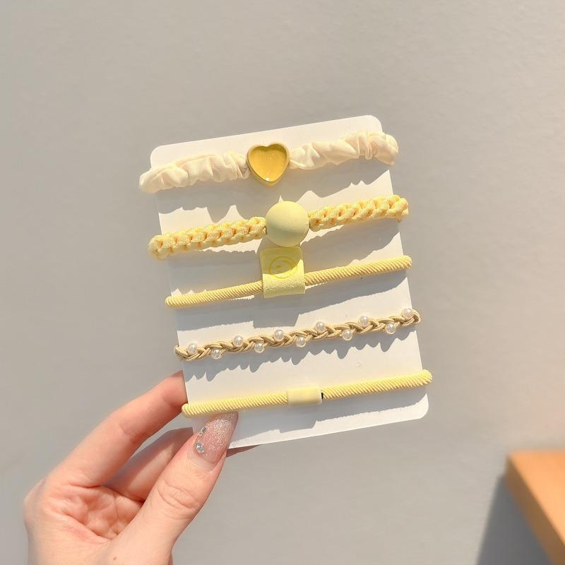 Kleiner Bär Hochelastisches Kaffee-Haargummi für Frauen und Mädchen - Langlebig, Schlicht und Elegant