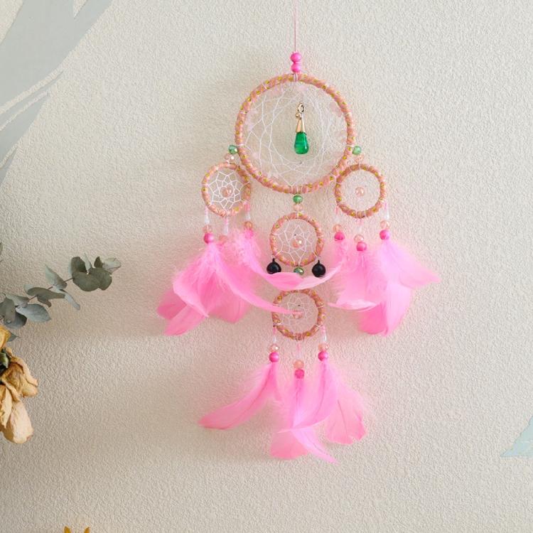 Handmade Dream Catcher Beads & Feathers Wall Hanging Bedroom Ornament Decoration