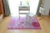 Ikehiko Desk Carpet Rug 1 Tatami Mat Girl Eiffel Pattern Pink 110 X 133 Cm "Jenne" Approx.
