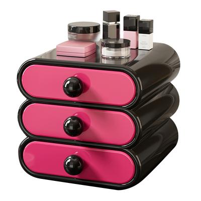 Makeup Storage Box Drawer-Type Cosmetics Storage Box Stackable Vanity Countertop Storage Box for Nail Lipstick Jewelry