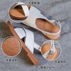 2025 new summer cowhide cross flat heel soft sole daily casual breathable one-word buckle with lightweight Roman sandals women
