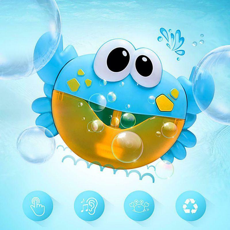 Adorable Red Plastic Cartoon Crab Baby Bath Toy With Music And Bubble Fun Machine
