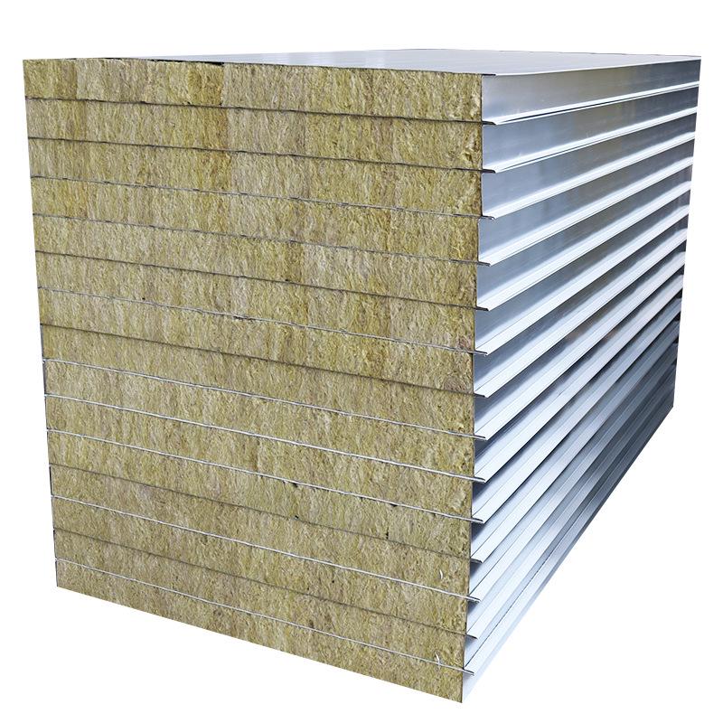 Rock Wool Cleanroom Panel: Dust-Free, Insulated, Color Steel Rock Wool Sandwich Board for Lab Use.
