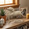 Plastic Floating Dachshund Figurine 3D Printed Dachshund Statue Sausage Dog Ornament  Study Decor