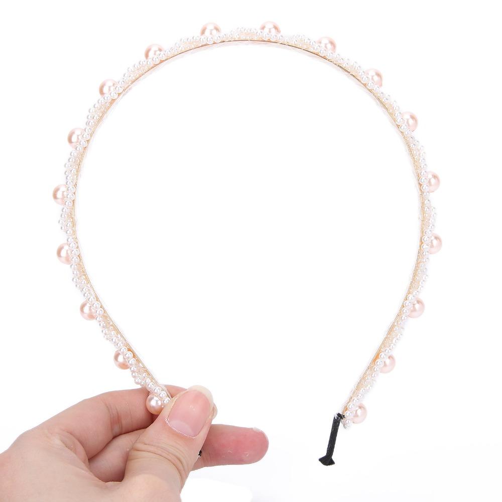 Comfortable Faux Pearl Headband Fashionable Wedding Headband Alloy Hair Accessory For Women