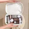 Quilted Court Style Large Capacity Portable Makeup & Toiletry Bag