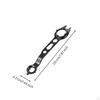 FourClaw Angle Grinder Wrench Slim Hexagonal Cutouts Black Metal 6in1