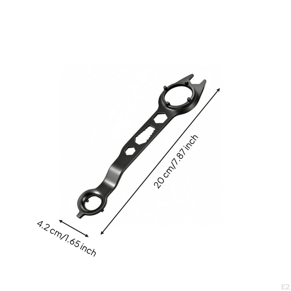 FourClaw Angle Grinder Wrench Slim Hexagonal Cutouts Black Metal 6in1