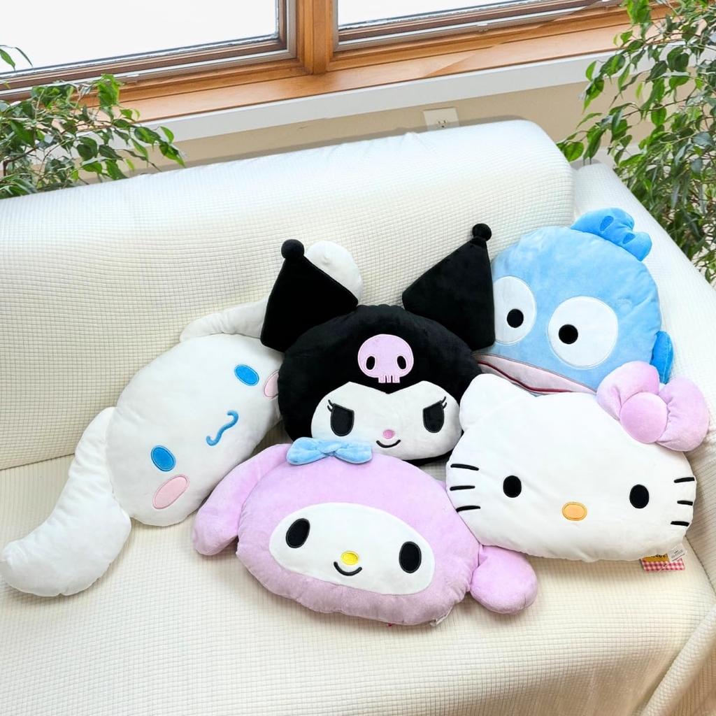 Sanrio Face Cushion and Back Hello Kitty Cushion, Diameter Approx. 30cm, TO-2421300KT