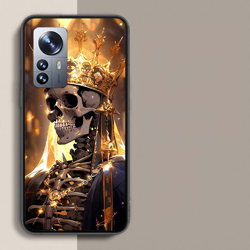 Crown Skeleton Emperor Phone Case For Redmi Note 15 Pro 5G 14 13 12 Pro Plus 11 11T 11E 11S 10 Pro 10S 9 9S Cover Cell Clear wit
