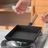 2pcs Non Stick Square Cast Iron Skillets Thick, Heat Distributed, Durable Japanese Style Egg Pancake Pans for Perfect Omelets and Crepes