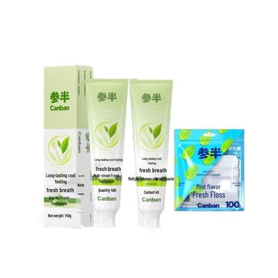 Sanban Mint Fresh Toothpaste & Dental Floss Family Set