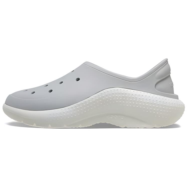 

Crocs Удобные Простые Нескользящие Легкие Низкие Повседневные Туфли Унисекс Серые Белые 210080-1UD 45