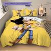 3pcs Yellow Woody Toy Story Bedding Set - 1 Soft Quilt Cover + 2 Pillowcases, Machine Washable - Suitable for All Seasons, Perfect Gift for Famil