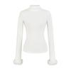 Women's Long-Sleeve Base Layer with Removable Fur Cuffs and Half-High Collar