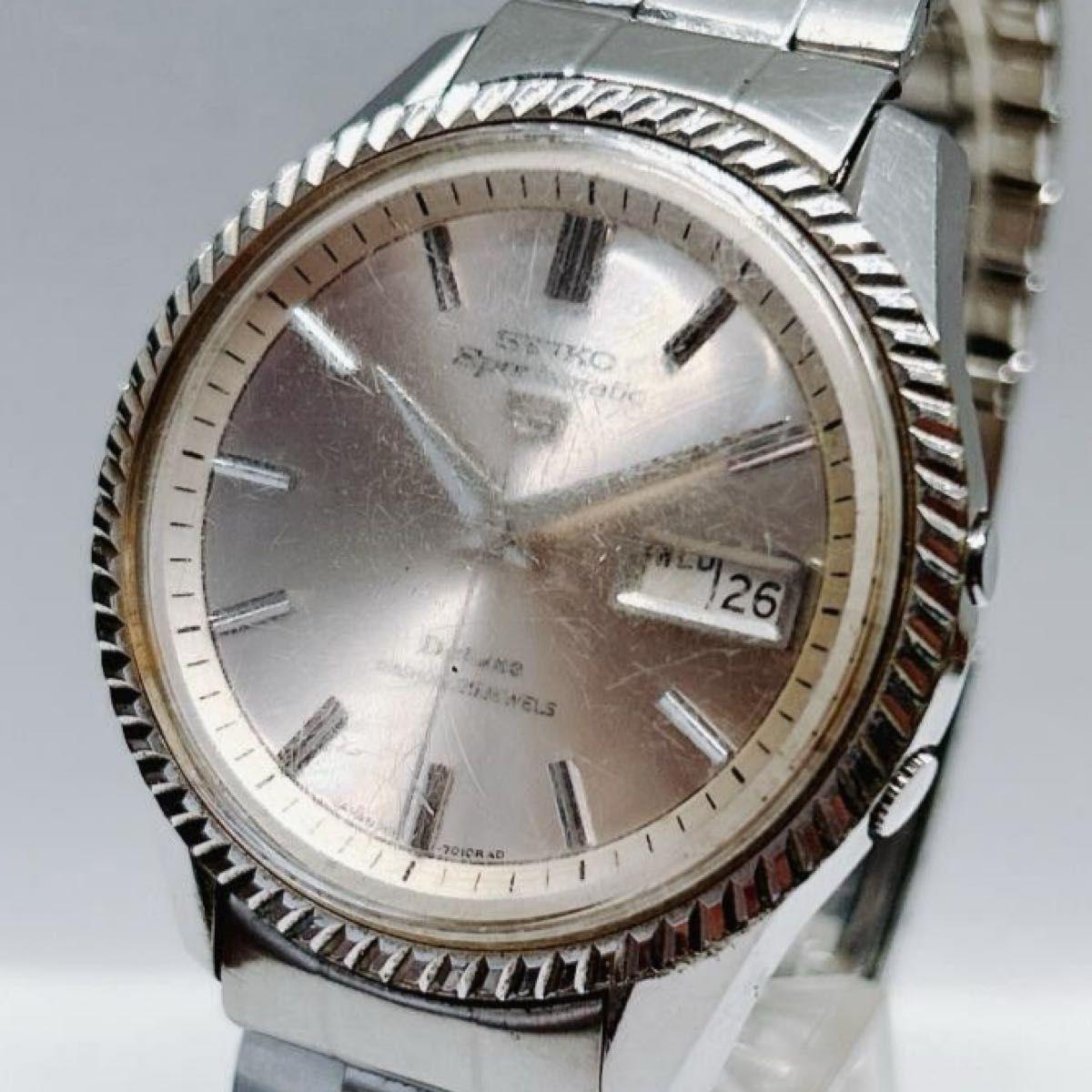 Old Seiko 5 Sportsmatic Deluxe 7619-7040 Silver Dial 00s SEIKO Automatic Winding