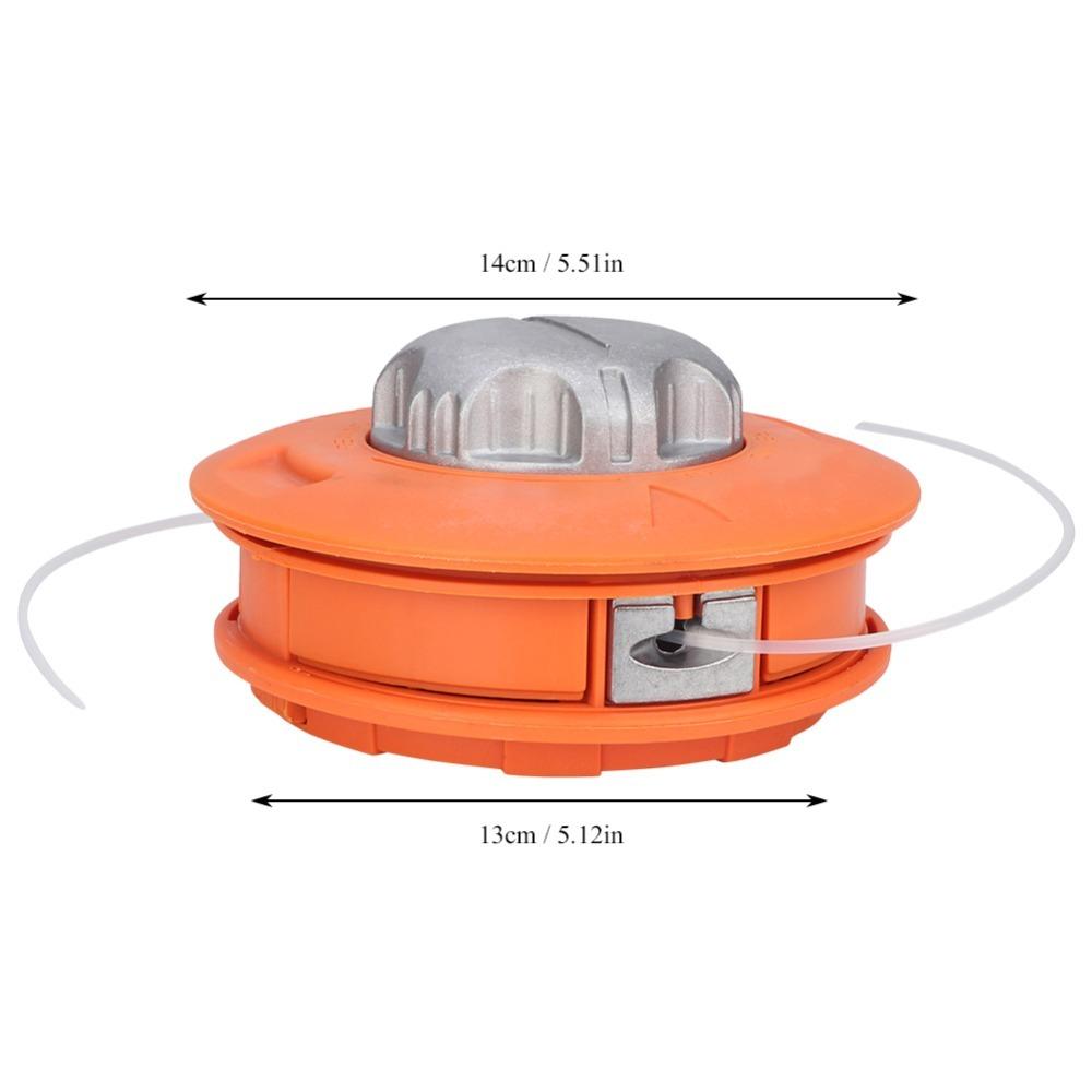 Durable Universal Bump Feed Trimmer Head Orange Heavy Duty Brush Cutter Head Aluminum Alloy Bump Spool String Trimmer Head