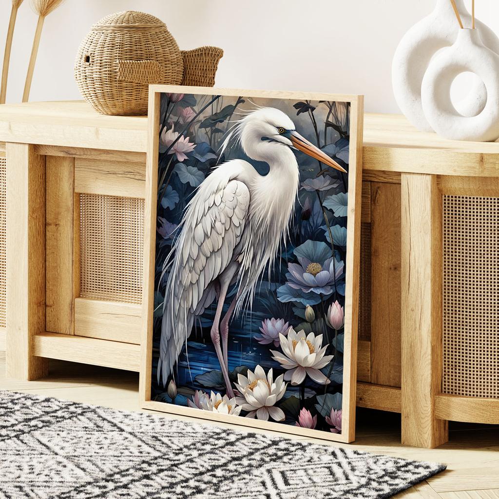 Poster Paintings Bird In Flowers