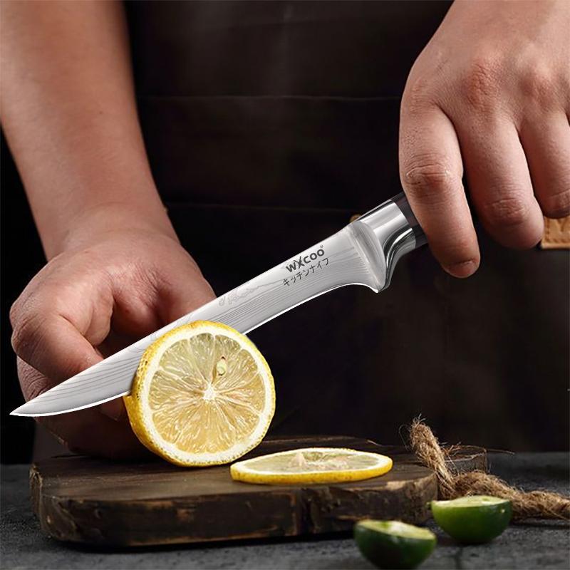 Butcher's Boning Knife Professional Chef Knife Damascus Pattern Kitchen Knives Japanese Santoku Knife Meat Cleaver