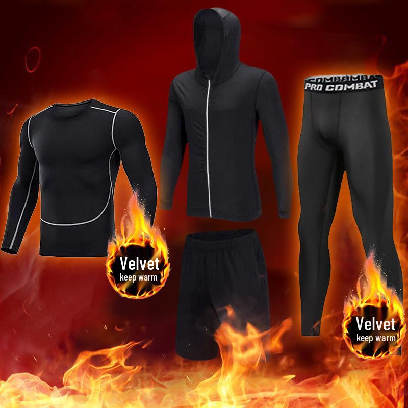 Men's High Elasticity Winter Running Base Layer Suit