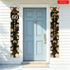 2D Flat, 2D Flat, 2D Flat Banner, 2pcs 60Th Birthday Happy Golden Balloon Door Couple Slogan Glitter "Cheers to 60 YEARS" Text Black Golden Champagne 