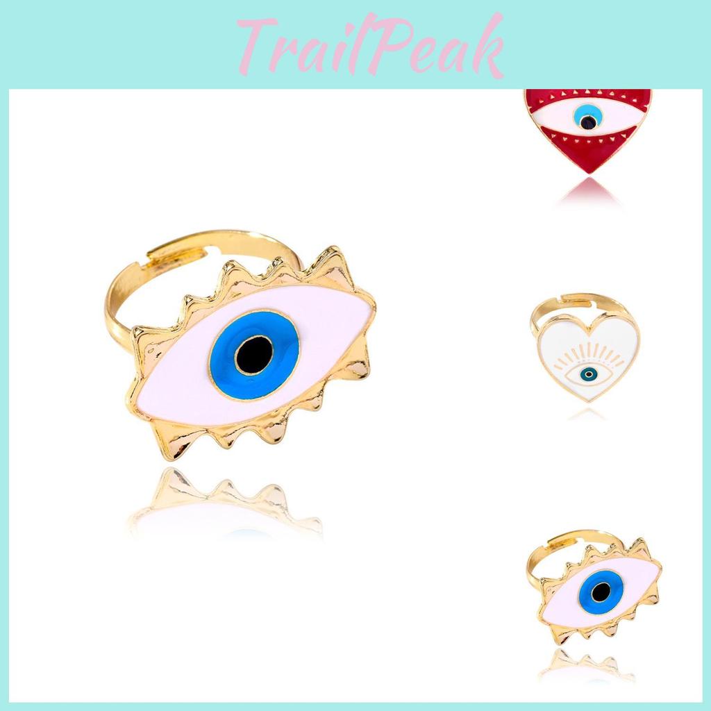 Heart Eye Artistic Ring For Women Alloy Material Ideal For Occasions Special