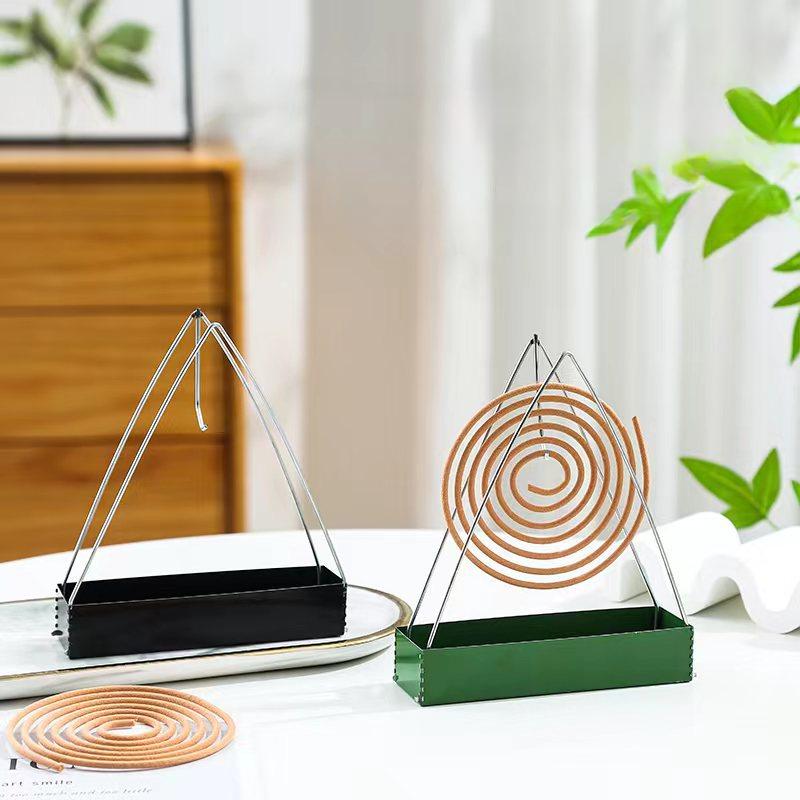 Iron Mosquito Coil Holder Triangle Mosquito Repellent Courtyard Stove Family Holder Repellent Incense Stand Incense Mosquit