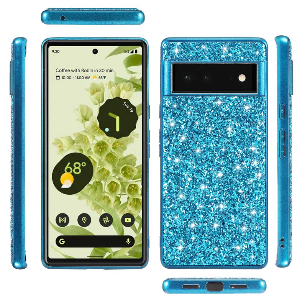 For Google Pixel 8a Back Case TPU+PC Sequins Bling Cover Cell Phone Accessory Wholesale