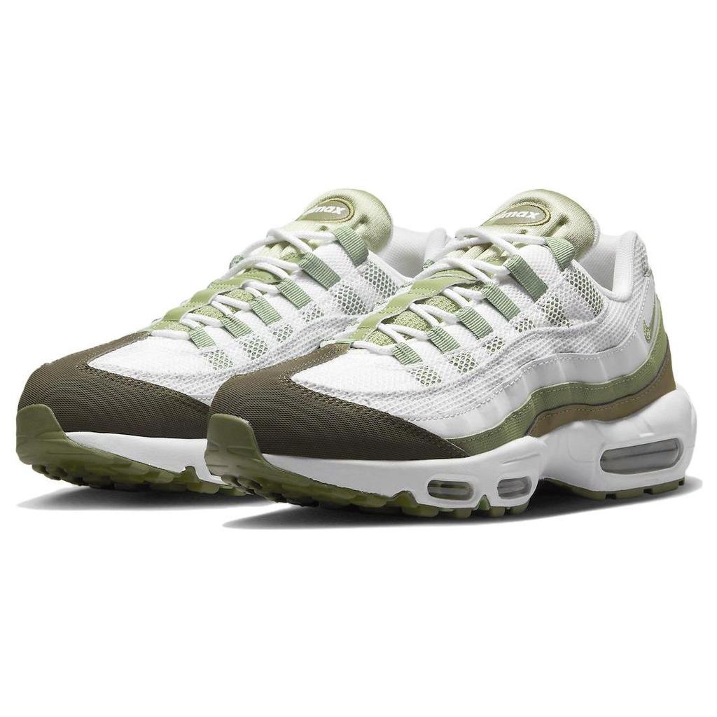 Nike Air Max 95 White Oil Green Men Sneakers Medium-Olive FD0780-100