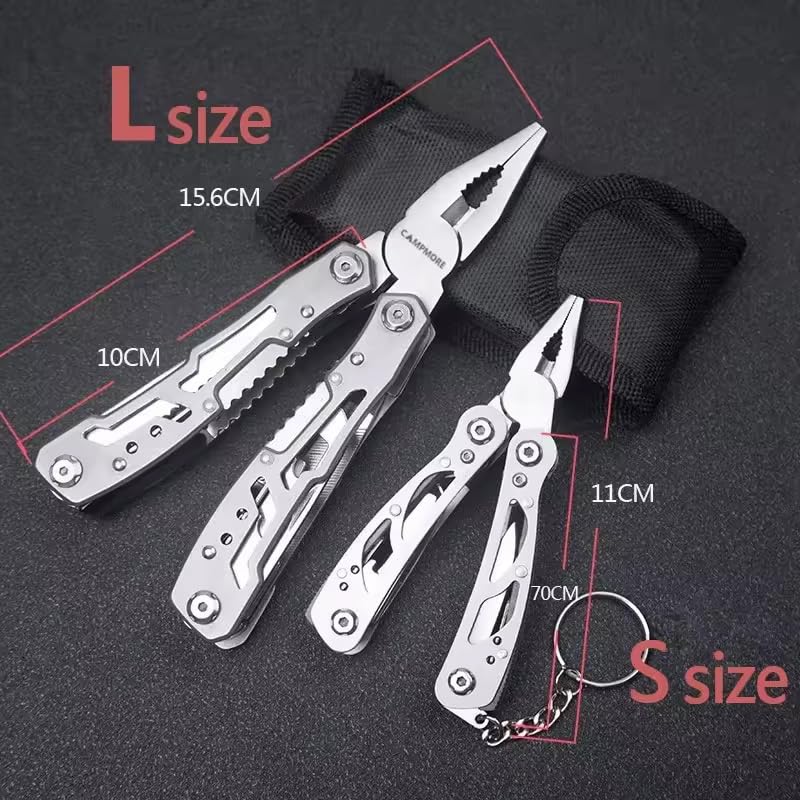 Zmart Outdoor Multitool Camping Portable Stainless Steel EDC Foldable Multifunction Tool Emergency Survival Knife Pliers