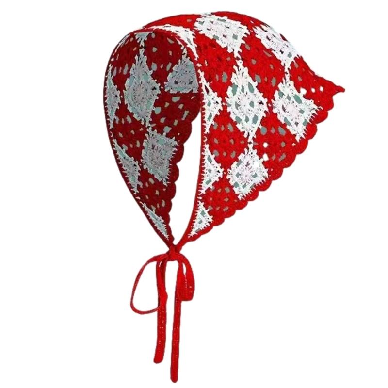 Women Floral Hairband Wrap Bohemia Triangle Headwraps Elaborate Head Scarf Turban Bandanas Hairband for Vacation