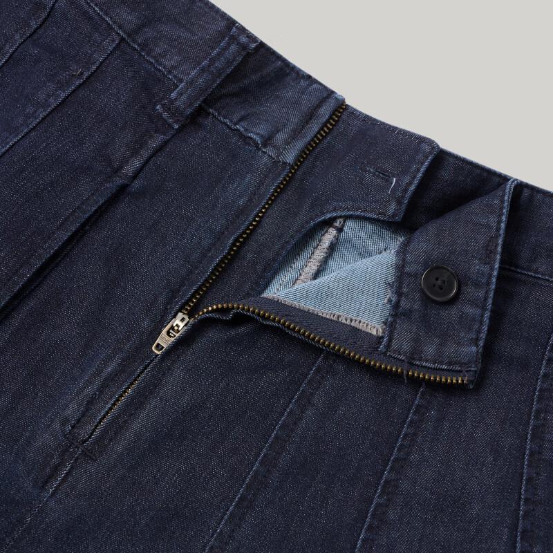 Levi's Women's 2025 Spring Ice Cool Pleated Denim Midi Skirt