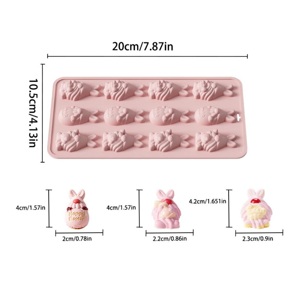 Easter Egg Bunny Muffin Pan 12-Cavity Chocolate Molds Cute Easter Bunny Molds  Holiday Baking