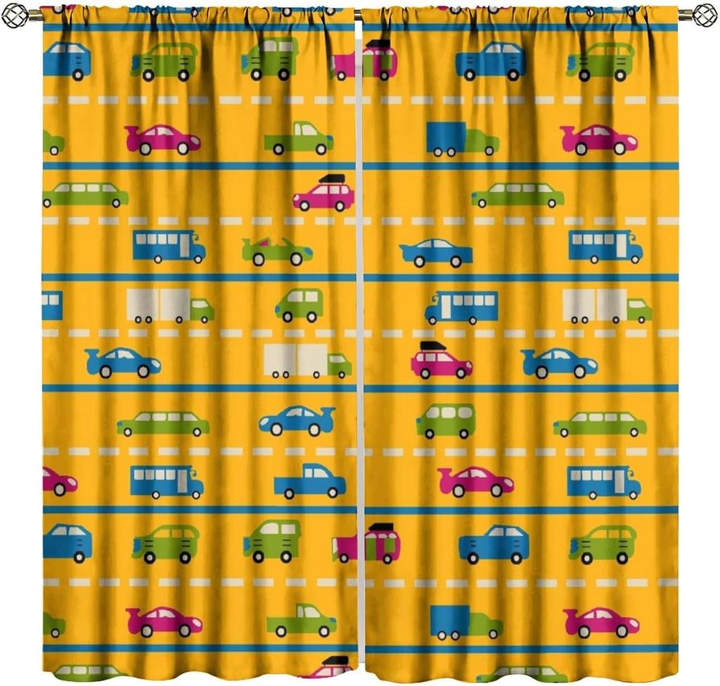 Colorful Inspirational Kids Curtains Quotes Cute Child Cartoon Motivational Rainbow Sun Rod Pocket Window Drapes For Kitchen