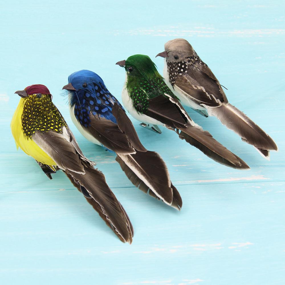 1PC Artificial Feather Bird Garden Floral Decoration Bird Foam Feather Products Fake Sparrow