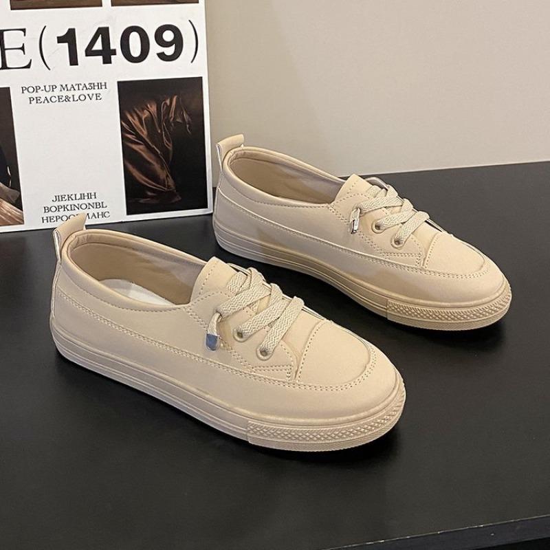 Autumn New INS Trendy Canvas Shoes Women's Thick-soled Heightening White Shoes Student Round Head with Women's Shoes