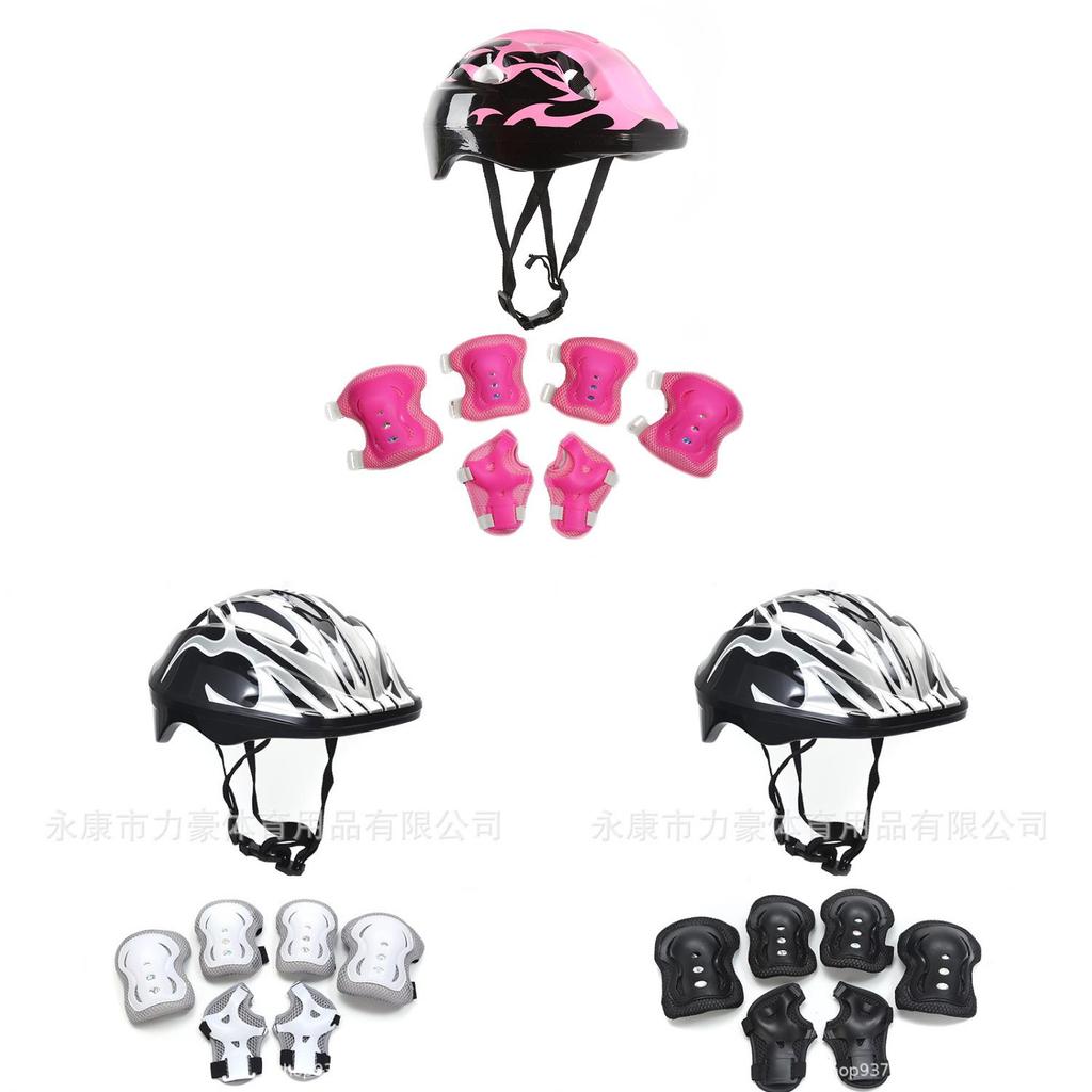 Childrens Safety Helmet Set For Roller Skating With Foam Padding And Knee Protectors For Kids Sports Activities